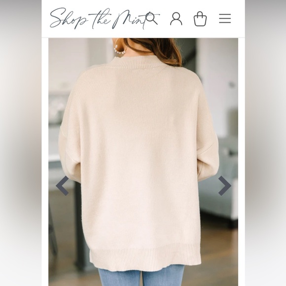 Mint - Get Involved White Chenille Sweater - size Small - Picture 6 of 8